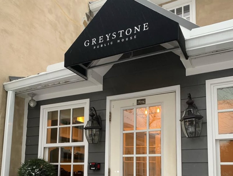 Greystone Public House in Harrisburg Entrance to Greystone Public House in Harrisburg, Pennsylvania, a popular restaurant for rehearsal dinners and private events.